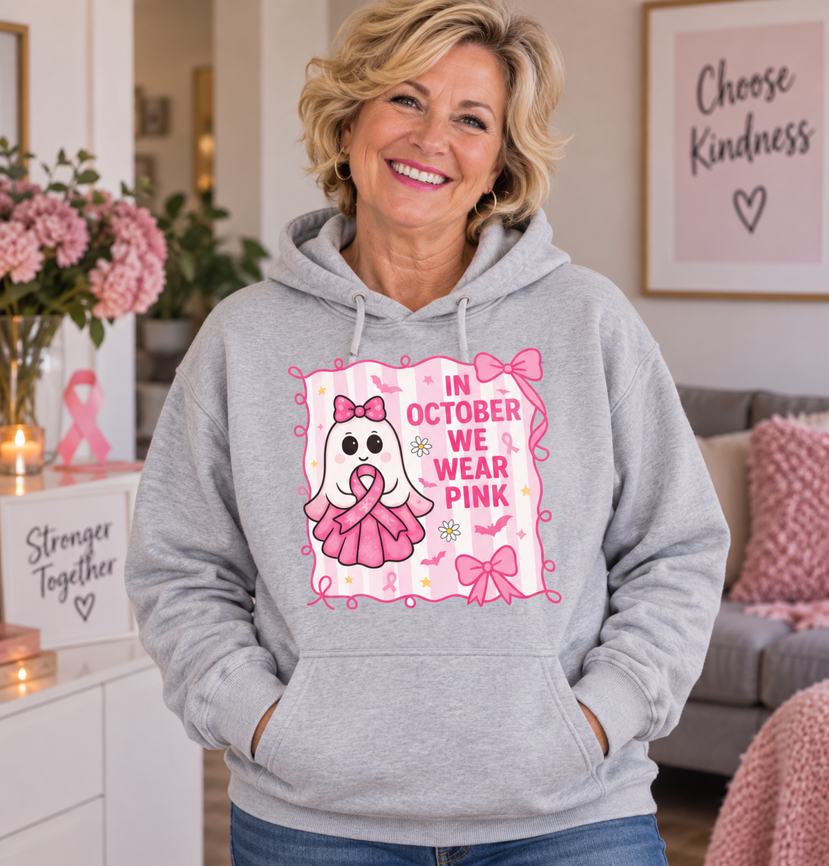 October We Wear Pink Hoodie