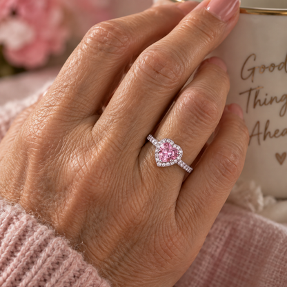 Love You Ribbon Pink Ring | Breast Cancer Awareness