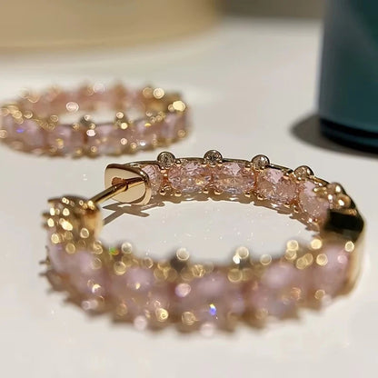 Exclusive Hope Earrings with Pink Crystals