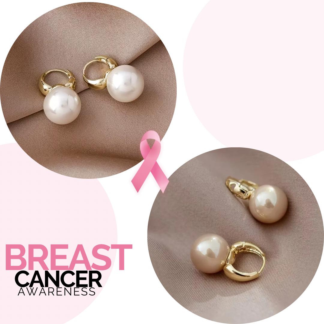 Breast Cancer Awareness | Classic Pearl Earrings