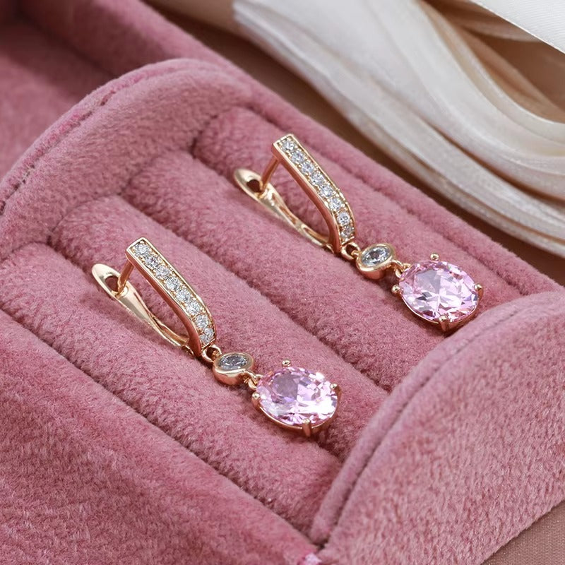 Breast Cancer Awareness | Hanging Sparkle Earrings