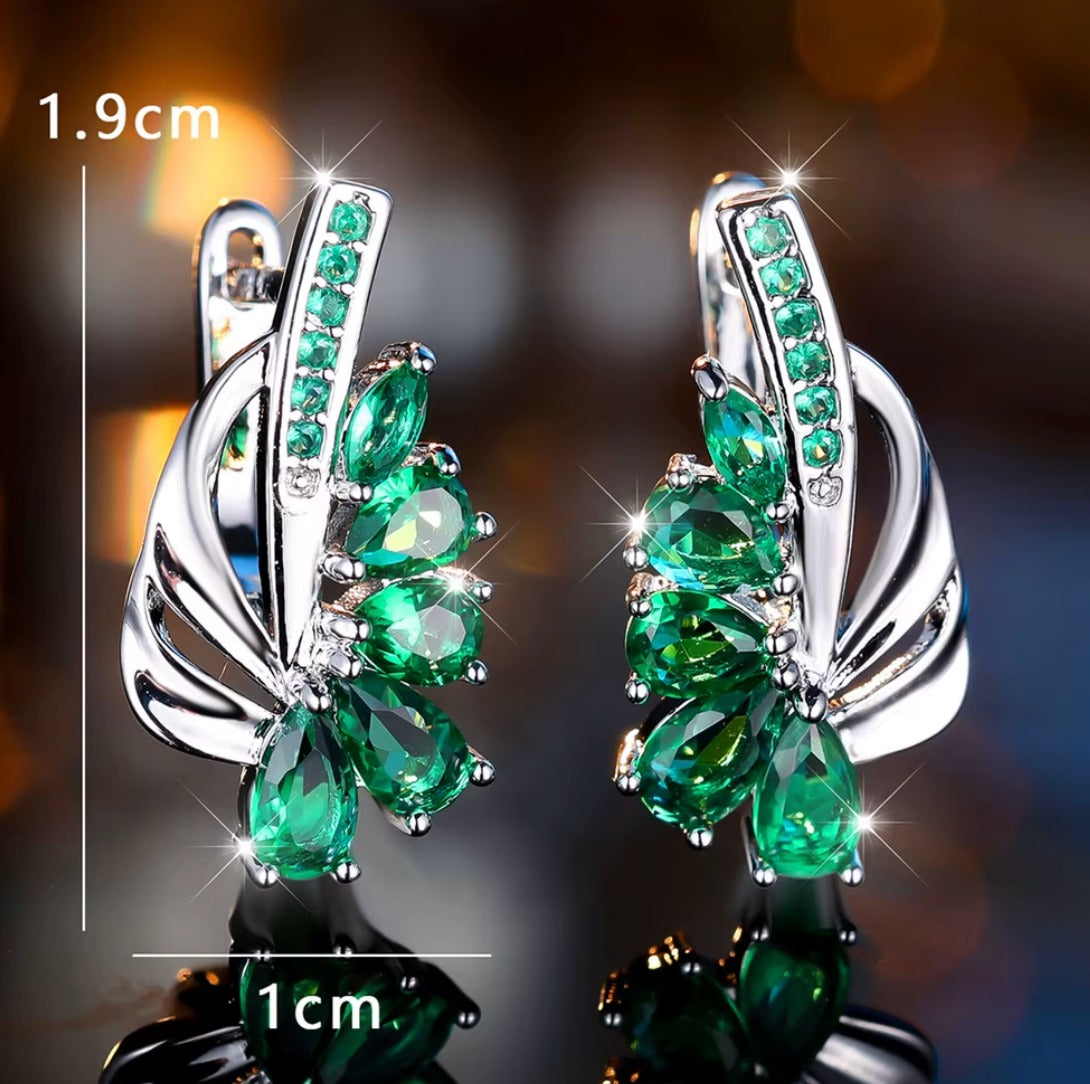 Emerald Wings of Hope™ Earrings – Ovarian Cancer Awareness