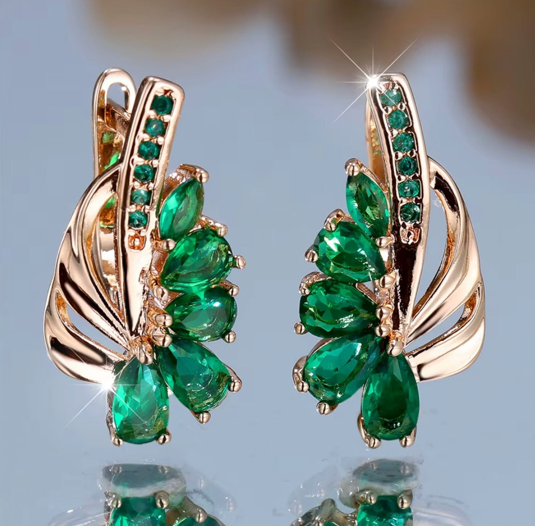 Emerald Wings of Hope™ Earrings – Ovarian Cancer Awareness