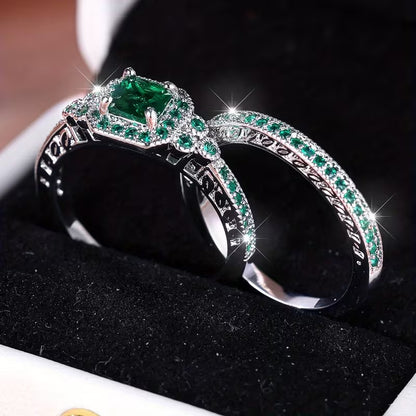 Emerald Promise of Hope 2-piece Ring | Ovarian Cancer Awareness