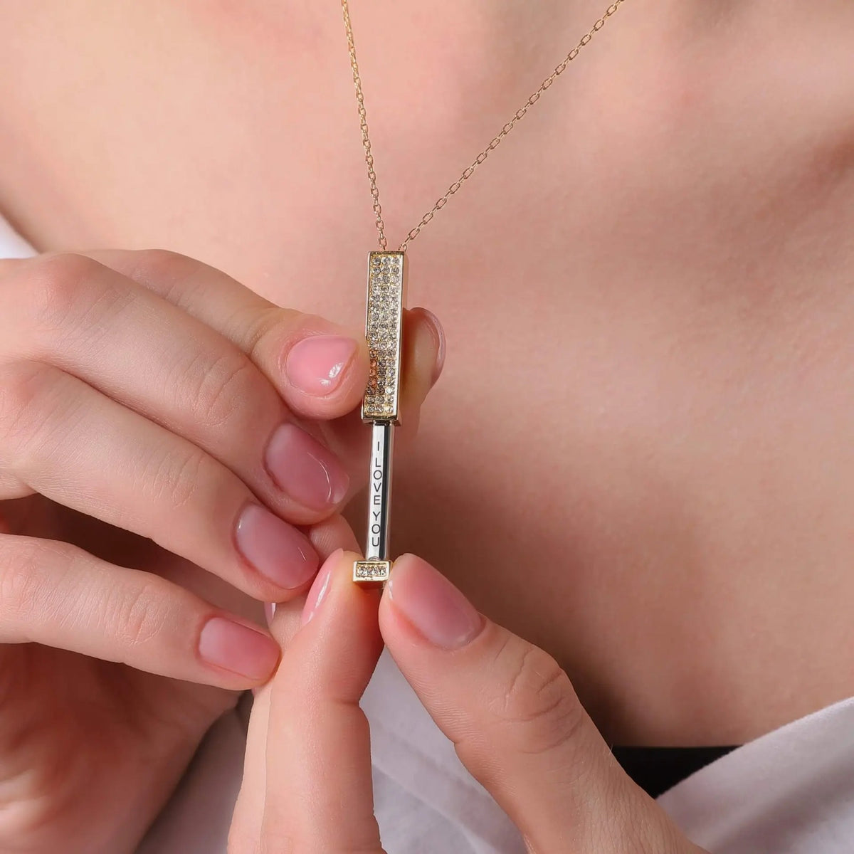 Breast Cancer Awareness Month | I Love You Necklace