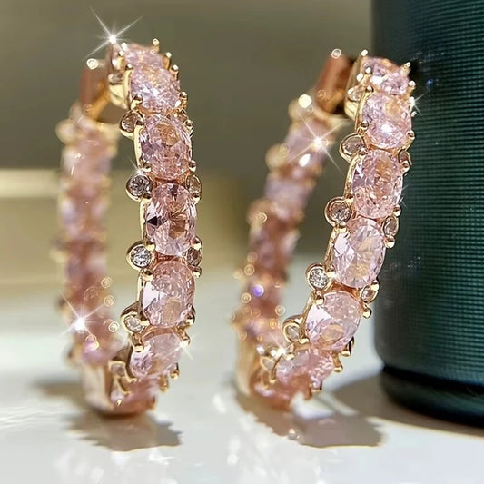 Exclusive Hope Earrings with Pink Crystals