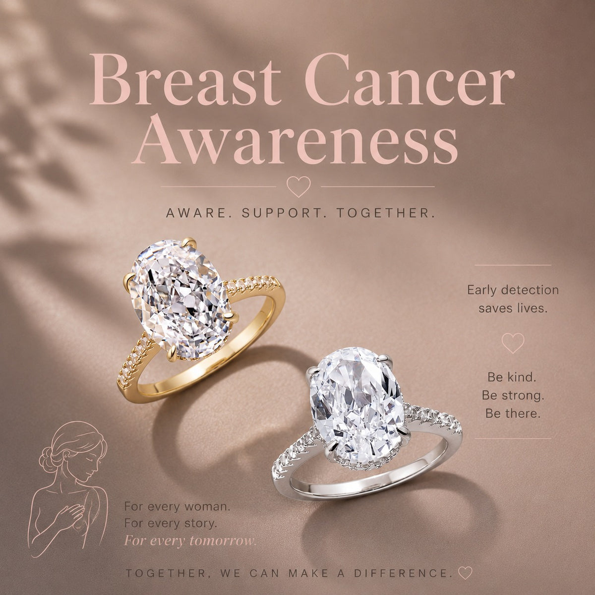 Wear the Hope Breast Cancer Awareness Classis Ring