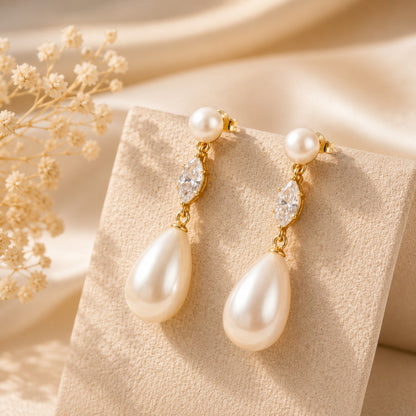 Breast Cancer Awareness | Classic Hanging Pearl Drops