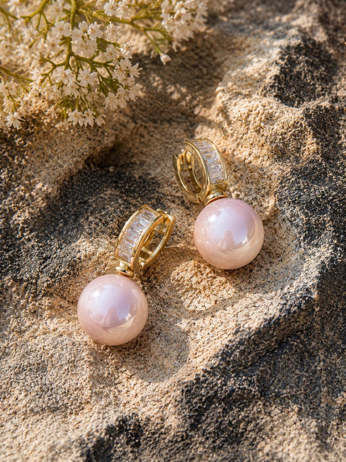 Breast Cancer Awareness | Blush Pearl Earrings
